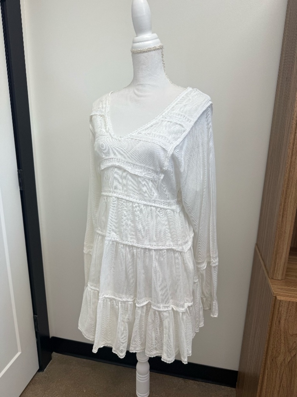 🤍 Free People Boho Tiered Mini Dress 🤍